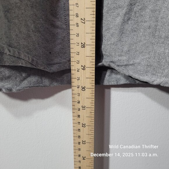 Le 31 L Gray Cotton Long Sleeve Button-Up Shirt Heritage Collection Semi Fit - Picture 7 of 9